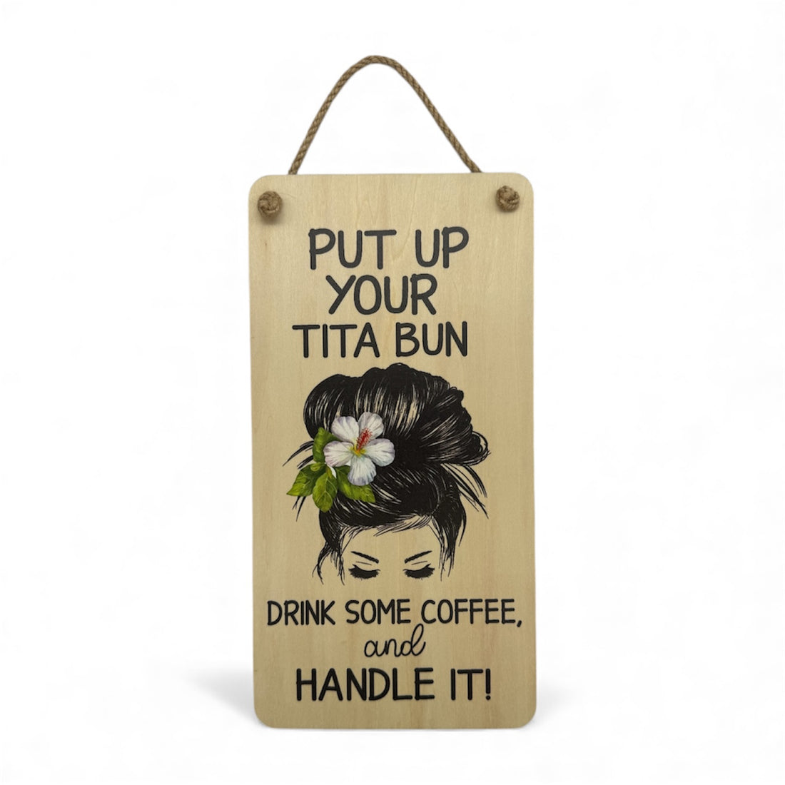 TITA BUN VERTICAL WOOD SIGN