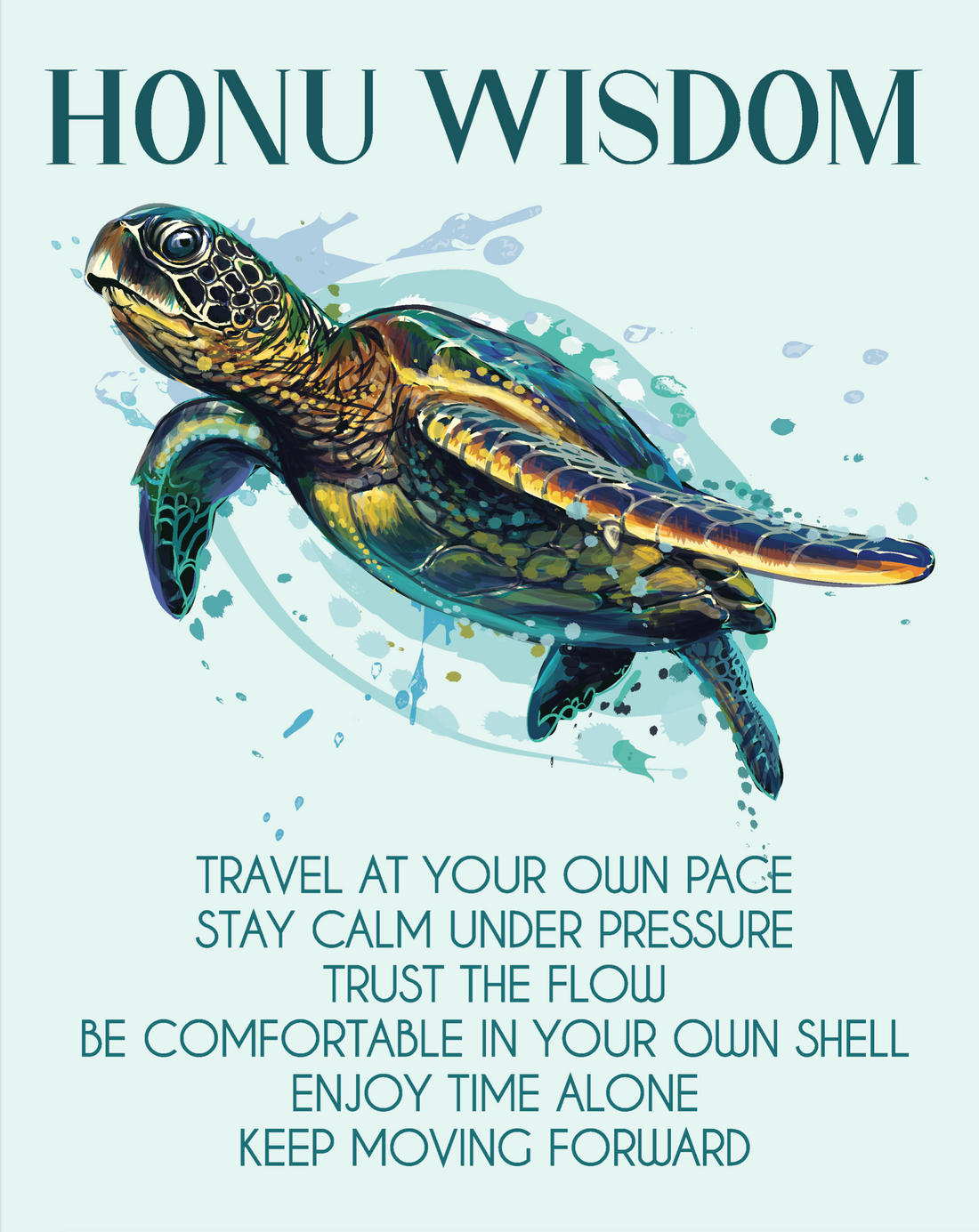 HONU WISDOM WOOD SIGN